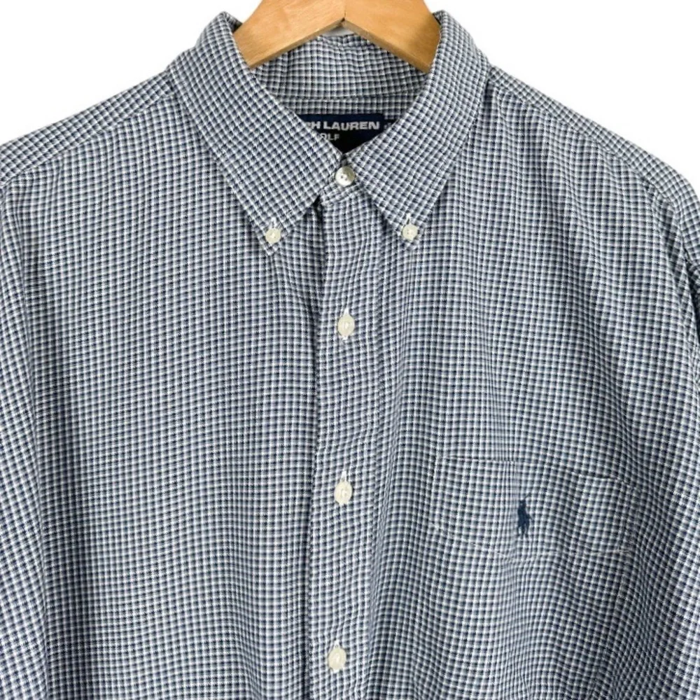 Ralph Lauren Polo Golf Tilden 100% Cotton Button Down Shirt Size XL